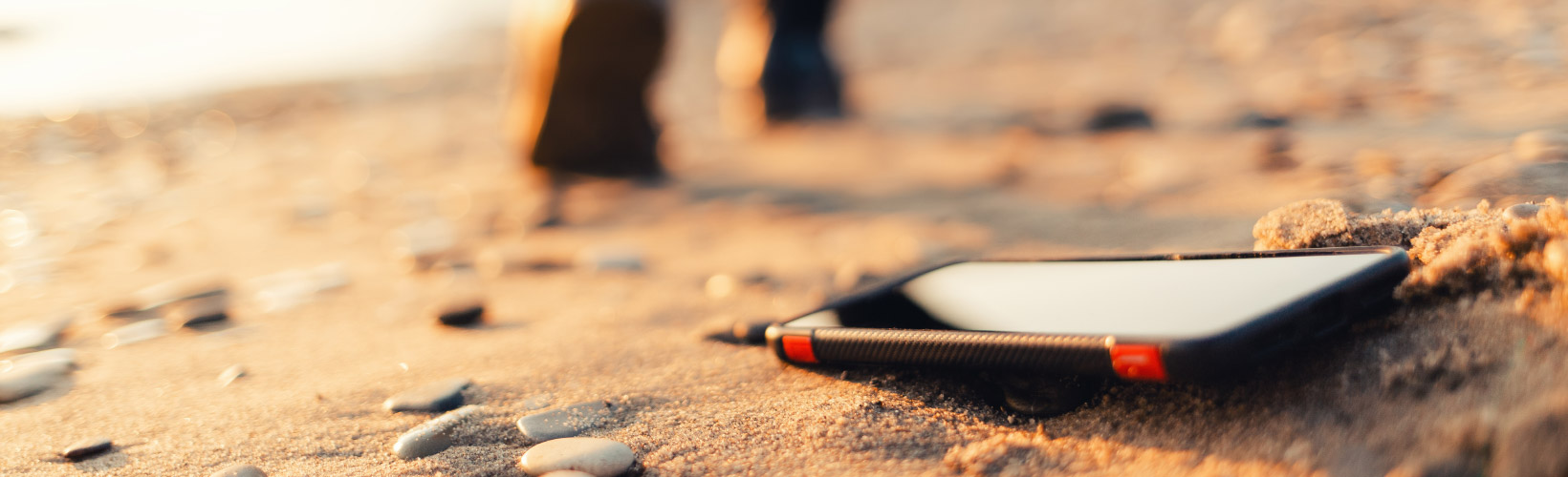 Lost phone on the beach