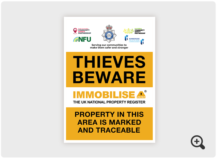 Immobilise Deterrent Signage