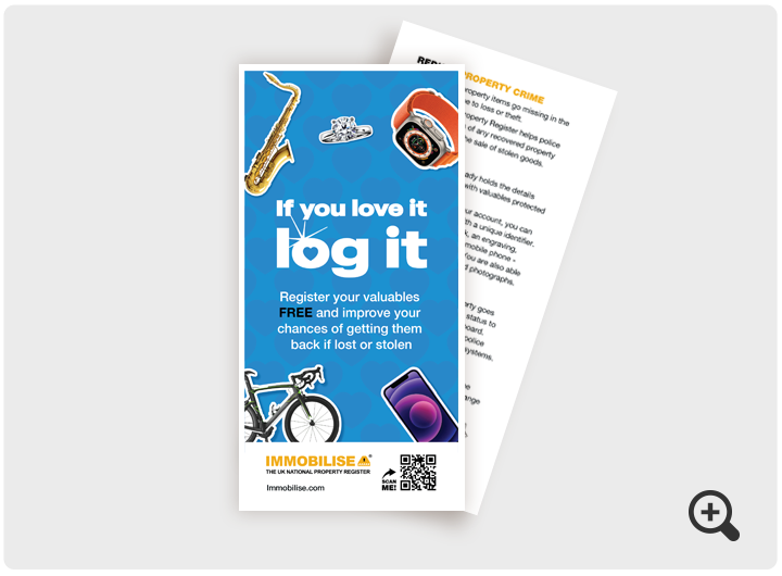 If You Love It Log it DL Leaflet